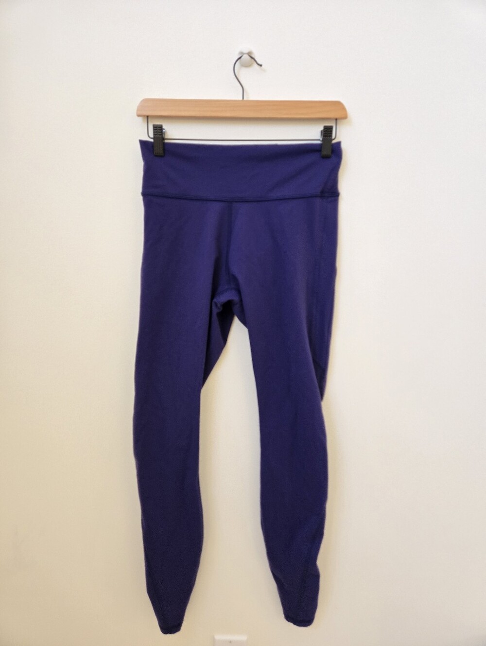 Lululemon Purple High Rise Leggings Size 8 Lattice‎ Ankle Detail Yoga